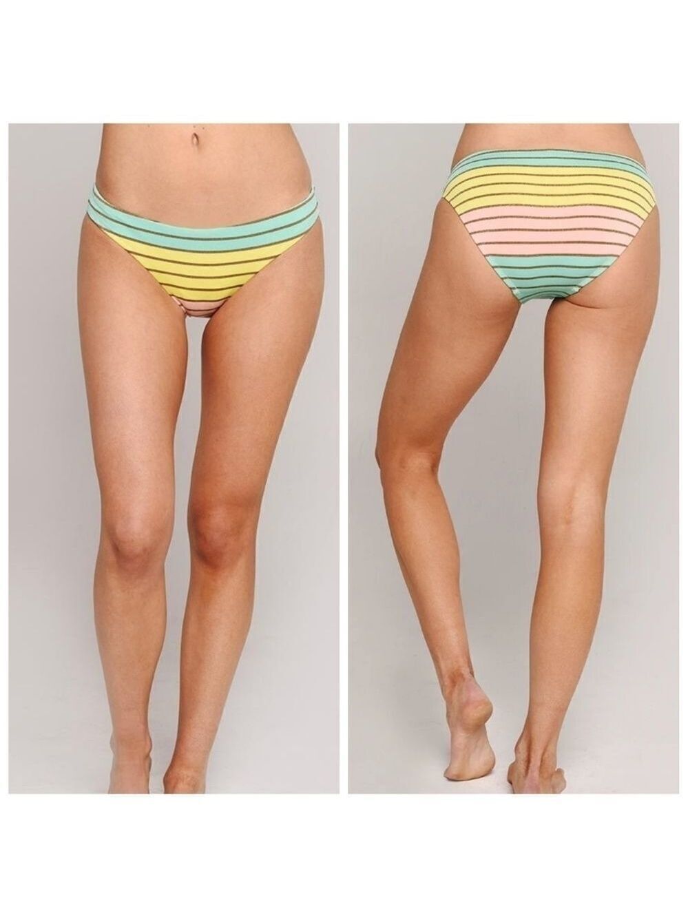 Trina Turk Lurex Stripe Bikini Bottom